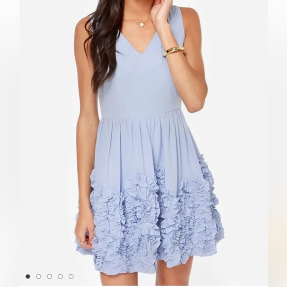 Lulus Dresses & Skirts - LULUS Out of this Whirl Periwinkle Blue Short Dress - Bridesmaid in Size Medium